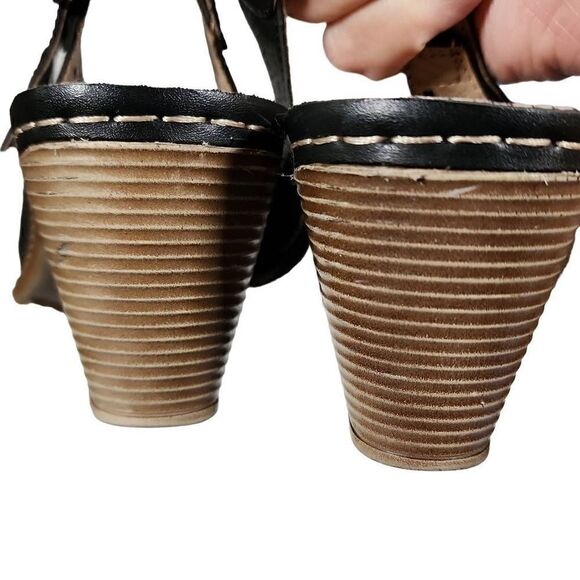 Patrizia By Spring Step Women's Black Peep Toe Marikana Heel Sandals Size 8 - Picture 6 of 10